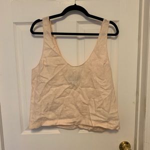 Light pink linen Reformation tank